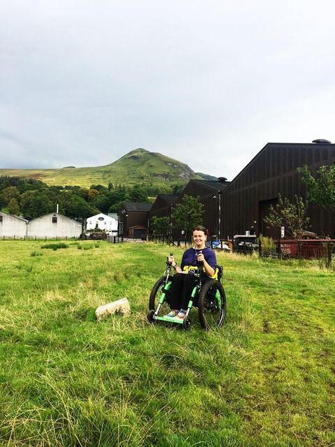 Laura May, Mountain Trike all terrain wheelchair Laura May, Mountain Trike all terrain wheelchair